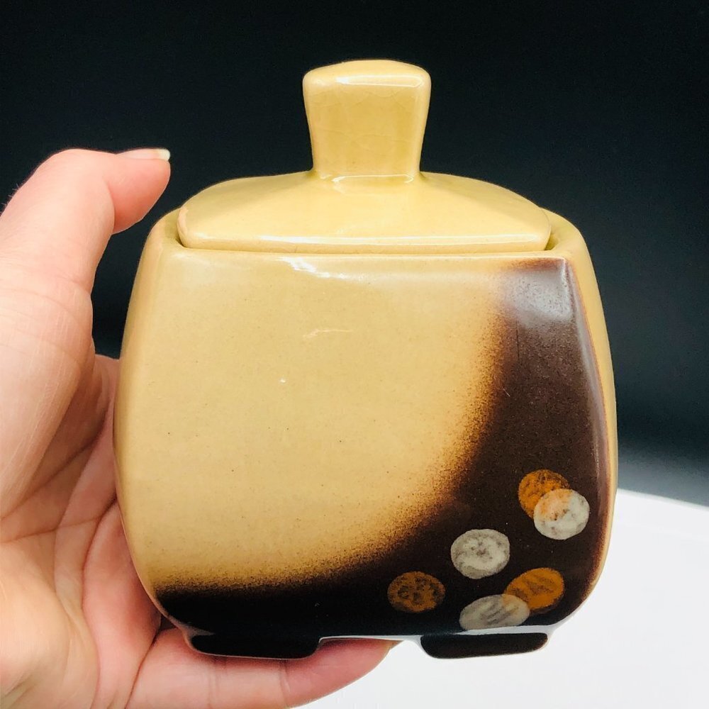 60s Beauceware Sugar Bowl Ceramique de Beauce Astral Series by Philippe Lambert